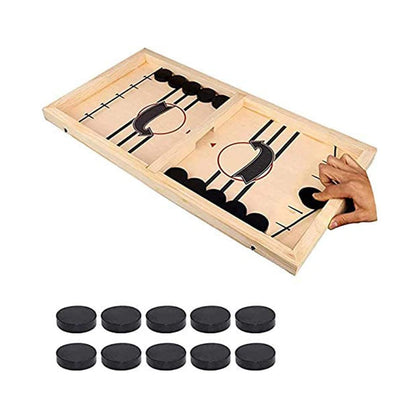 Inscape Data Fast Sling Puck Game, Large Size Table Desktop Battle Board Games Toys, Desktop Sport Board Game for Family Game, Suit for Adults Parent-Child Interactive