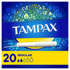 Tampax Cardboard Applicator Tampons, Regular Absorbency, 20 Count, Pack of 4