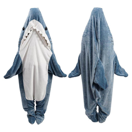 Shark Blanket Hoodie Adult, Wearable Shark Blanket, Shark Sleeping Bag, Soft Cozy Warm Flannel Hoodie, Shark Blanket Onesie