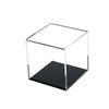 KCGANI Clear Acrylic Boxes for Collectibles Display, Removable Countertop Storage Box Cube Organizer Stand Riser, Dustproof Protection Showcase for Crystals Minerals Slab Fossil Coral, 3x3x3Inch