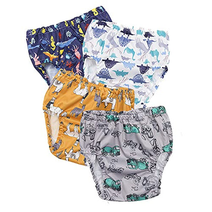 Potty Training Underwear for Boys, Toddler Rubber Swim Diaper Cover, Plastic Pants for Toddlers Training Pants, Training Underwear for Boys 2T