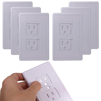 Prevent Electrocution Hazards with Self-Closing Outlet Covers - 6 Pack Child Proofing Kit