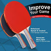 Abco Tech Table Tennis & Ping Pong Paddles and Balls Set - 4pk Table Tennis Paddles & 6 Table Tennis Balls - Ping Pong Set - Ping Pong Paddle Set - Professional and Recreational Games - 2 or 4 Players