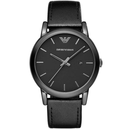 Emporio Armani Men's Dress Black Leather Watch (Model: AR1732 )