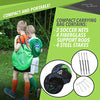 Sport Squad Portable Soccer Goal Net Set - Set of Two 4' Pop Up Training Soccer Goals with Compact Carrying Case - Easy Assembly and Compact Storage - Great for Kids and Adults