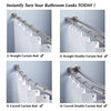 Uigos Shower Curtain Rings for Bathroom - Stainless Steel, Set of 12, Chrome