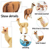 Toymany 8PCS Alpaca Figures Llama Figurines - Plastic Forest Jungle Animal Toy Figurines for Kids Boys Girls Age 3-5 6-12