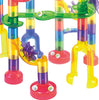 JOYIN 170Pcs Marble Run Premium Toy Set, Construction Building Blocks Toys, STEM Educational Building Block Toy(120 Plastic Pieces + 50 Glass Marbles)