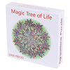 Bgraamiens Puzzle-Magic Tree of Life -1000 Pieces Colorful Leaves Round Mandala Puzzle Color Challenge Jigsaw Puzzles