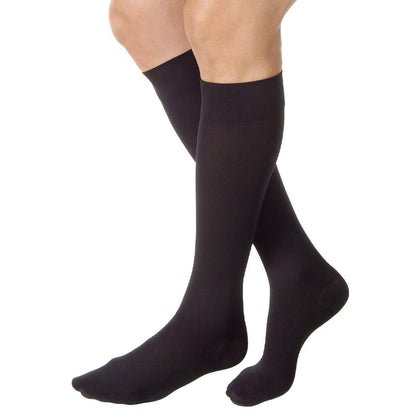 JOBST Relief Knee High 20-30 mmHg Compression Socks, Closed Toe, Black, X-Large Full Calf,1 Count