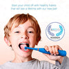Brusheez® Kids Electric Toothbrush Set - Safe & Effective for Ages 3+ - Parent Tested & Approved with Gentle Bristles, 2 Brush Heads, Rinse Cup, 2-Minute Timer, & Storage Base (Buddy The Bear)