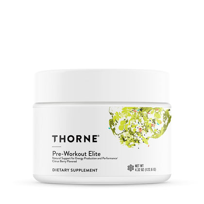 THORNE Pre-Workout Elite - Natural Support for Energy Production and Performance - Citrus Berry Flavored - NSF Certified for Sport - 4.32 Oz - 24 Servings