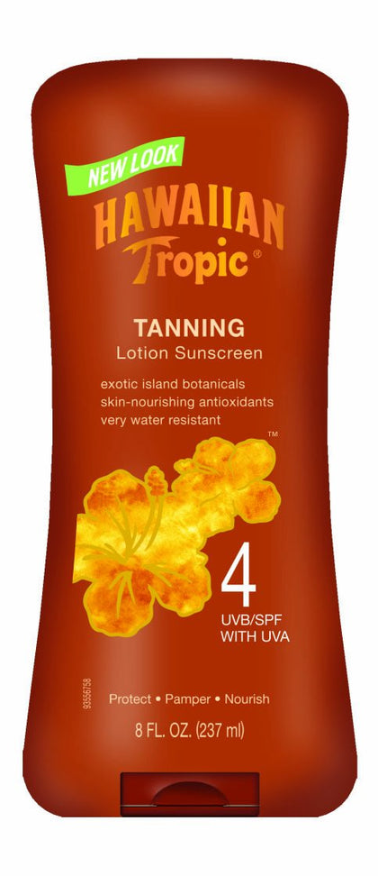 Hawaiian Tropic Dark Tanning Lotion - SPF 4, 8-Fluid Ounce Bottles (Pack of 2)