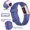 Pack 3 Silicone Bands for Fitbit Charge 4 / Charge 3 / Charge 3 SE Replacement Wristbands for Women Men Small Large(Without Tracker) (Large: for 7.1