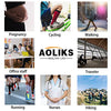 Aoliks Black Compression Socks for Women & Men Circulation 15-20 mmHg - Best Support for Nurses,Running(S/M)