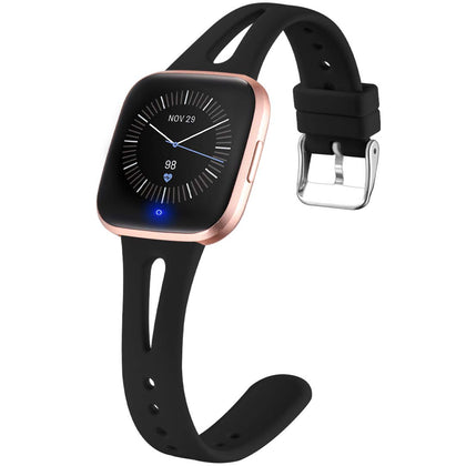 Ouwegaga Compatible with Fitbit Versa 2 Bands for Women Men Versa Lite Bands Black Small