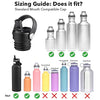 Tzuoieo Straw Lid for Hydro Flask Standard Mouth, Lids with Straws and Flexible Handle fit 21 25 oz, Sports Flex Straw Cap Flip Top Replacement Lid