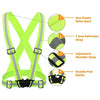 Chiwo Reflective Vest Running Gear 2Pack, High Visibility Adjustable Safety Vest for Night Cycling,Hiking, Jogging,Dog Walking, Construction Safe (Green)