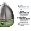 VOBAGA Electric Egg Cooker, Rapid Egg Boiler with Auto Shut Off for Soft, Medium, Hard Boiled, Poached, Steamed Eggs, Vegetables and Dumplings, Stainless Steel Tray with 7-Egg Capacity (Green)