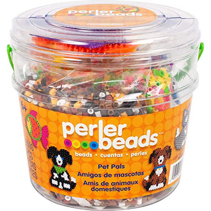 Perler Beads Pet Pals Assorted Fuse Bead Bucket, 8504 pcs, 6.5 x 6.5 x 6