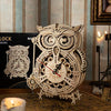 ROKR 3D Wooden Puzzle for Adults Owl Clock Model Kit Desk Clock Home Decor Unique Gift for Kids on Birthday/Christmas Day
