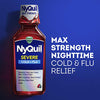 Vicks NyQuil SEVERE Cold, Flu, and Congestion Medicine, 2x12 fl oz Twin Pack, Berry Flavor, Maximum Strength, Nighttime Relief