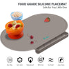 Silicone Placemat for Baby, Silicone Baby Toddlers Non-Slip Tablemats Stain Resistant Anti-Skid Reusable Dishwasher Safe Table Mats, Portable Food Mat Travel, Gray