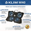 KLIM Wind Laptop Cooling Pad - More Than 500 000 Units Sold - New 2023 - The Most Powerful Rapid Action Cooling Fan - Laptop Stand with 4 Cooling Fans at 1200 RPM - USB Fan - PS5 PS4 - White