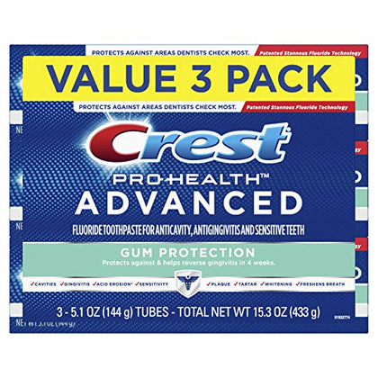 Crest Pro-Health Advanced Gum Protection Toothpaste, 5.1 Ounce, 3 Count