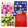 Matty's Toy Stop Deluxe EVA Foam Puzzles Featuring Alphabet, Numbers & Shapes with Storage Bag - 3 Pack (Assorted Bright Colors)