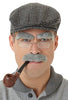 Gray Old Man Moustache & Eyebrows - 1 Set, Fits Most Teens and Adults - Perfect for Wacky Parties & Stage Performances