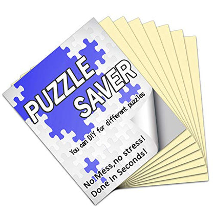 Preserve 4 X 1000 Jigsaw Puzzle Glue Sheets, 16 Sheets Puzzle Saver Peel and Stick, No Stress & No Mess Puzzle Saver Sheets, Puzzle Backing Adhesive Sheets Preserve Your Puzzle, Puzzle Sticker Sheets