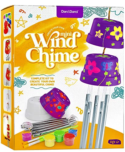 Wind Chime Making & Painting And Arts and Crafts Kit for Girls & Boys Ages 4, 5, 6, 7, 8, 9, 10 -12 - Birthday & Christmas Gifts for Kids - DIY Stuff