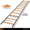 Soccer Training Agility Ladder Set, Basketball Training Ladder with Cones, Workout Ladder Drills Speed Training Kit, Fitness Ladder for Ground Footwork, Football Training Equipment for Kids & Adults