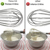 Whisks for Cooking, 3 Pack Stainless Steel Whisk for Blending, Whisking, Beating and Stirring, Enhanced Version Balloon Wire Whisk Set, 8