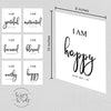 Inspirational Wall Art - Motivational Wall Art - Office & Bedroom Wall Decor - Positive Quotes & Sayings - Daily Affirmations for Men, Women & Kids - Black & White Poster Prints (8X10, Set of 6, No Frame)