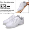 JITUUE Cheer Shoes Women Cheerleading Dance Shoes Fashion Trainers Sneakers Lace Up Gym Athletic Sport Training Shoes for Girls (White, US 5.5)