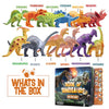 PREXTEX Dinosaur Toys for Kids 3-5 (12 Plastic Dinosaur Figures & Interactive Dinosaur Book with Sound) - Toddler Dinosaur Toy, Kids Dinosaur Toys for Girls, Boys, Toddlers, Dinosaurs for Kids 3-5