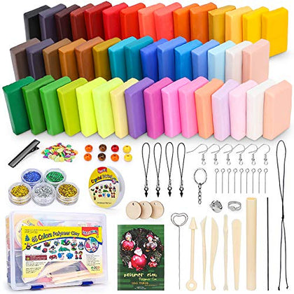 ifergoo Polymer Clay, Modeling Clay for Kids DIY Starter Kits, Oven Baked Model Clay, Non-Toxic, Non-Sticky, with Sculpting Tools, Ideal Gift for Children and Artists