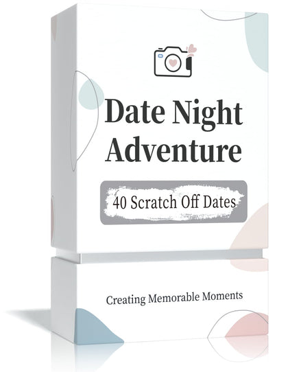 40 Date Ideas Card Games for Couples Date Night - Unique Date Deck Scratch Off Cards, Great as Gifts for Boyfriend - Romantic Newlywed, Anniversary and Wedding Gift for Him, Husband or Wife
