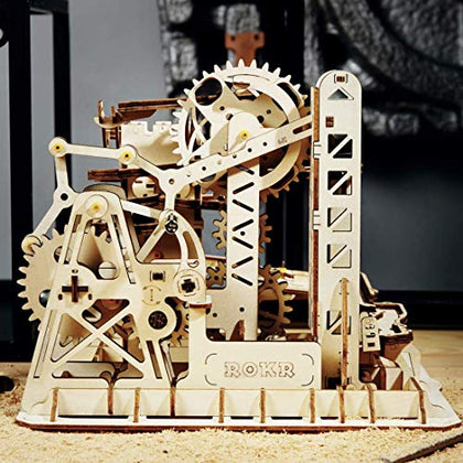 ROKR 3D Wooden Puzzle-Mechanical Model-Wooden Craft Kit-DIY Assembly Toy-Mechanical Gears Set-Brain Teaser Games-Best Gifts for Adults & Teens Age 14+(LG504-Fortress)