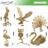 Hands Craft DIY 3D Wooden Puzzle - 6 Assorted Bird Animals Bundle Pack Set Brain Teaser Puzzles Educational STEM Toy Adults and Kids to Build Safe and Non-Toxic Easy Punch Out Premium Wood JP2B4