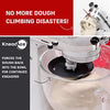 KneadAce Dough Hook Shield For Kitchen Aid - Prevents Your Dough from Climbing Up and Clogging Up Your Mixer - Mess Free Mixer Accessory Compatible With KitchenAid C Shape Dough Hooks (Dark Grey)