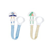 MAM 2 Clips for Pacifiers With Fasteners and Flexible Rings for Boys, Designs May Vary