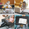 HETTHI Bed Desk for Laptop, Adjustable Laptop Desk with Foldable Legs Storage Drawer Tablet Slot Removable Stopper, Portable Lap Desk for Writing Working Reading Eating(Large, Black)