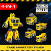 USA Toyz Truck Bots Construction Truck Robots for Kids - 4-in-1 STEM Robot Toy Truck Take Apart Toys for Boys and Girls, 19pc Robot Construction Vehicles Truck Building Toys Kit with Toy Screwdriver
