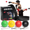 OLIKER Boxing Ball Family Pack Plus with Adjustable Headband,4 Boxing Ball Suitable Reaction,Agility,Punching Speed,Fight Skill and Hand Eye Coordination Training for Adults and Kids