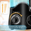 TUREWELL Water Dental Flosser for Teeth/Braces, Teeth Cleaner Pick 8 Jet Tips and 10 Pressure Levels, 600ML Large Water Tank Oral Irrigator for Family(Black)