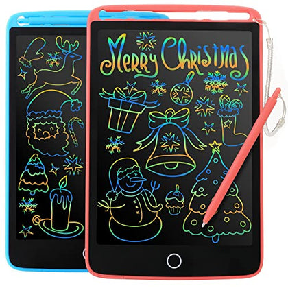 2 Pack LCD Writing Tablet for Kids, 8.5inch Doodle Writing Board Colorful Drawing Board, Kids Travel Games Activity Learning Educational Toy Gift for 3 4 5 6 7 8 Year Old Girls Boys Toddlers