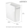 mDesign Plastic Small Trash Can, 1.5 Gallon/5.7-Liter Wastebasket, Narrow Garbage Bin with Handles for Bathroom, Laundry, Home Office - Holds Waste, Recycling, 10